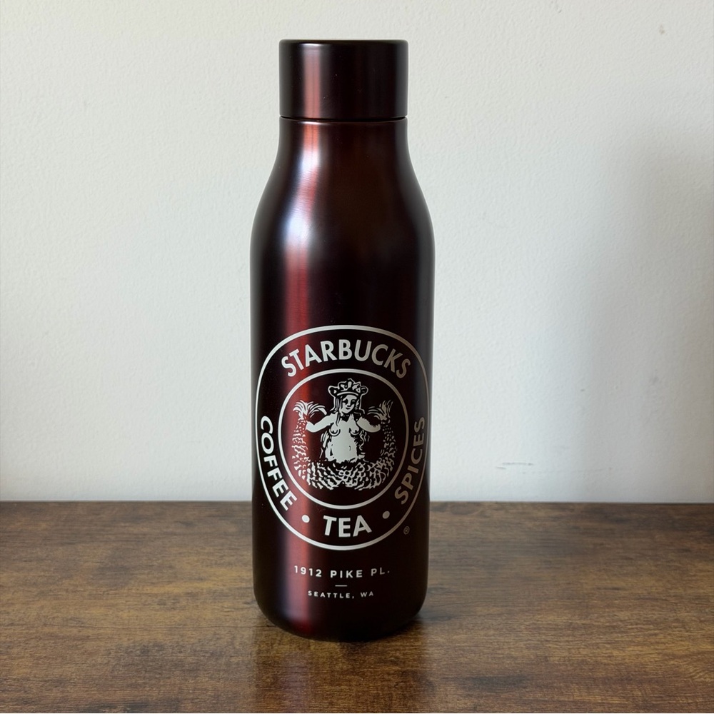 Starbucks The First Store Pike Place Stainless Steel Water Bottle 20 oz